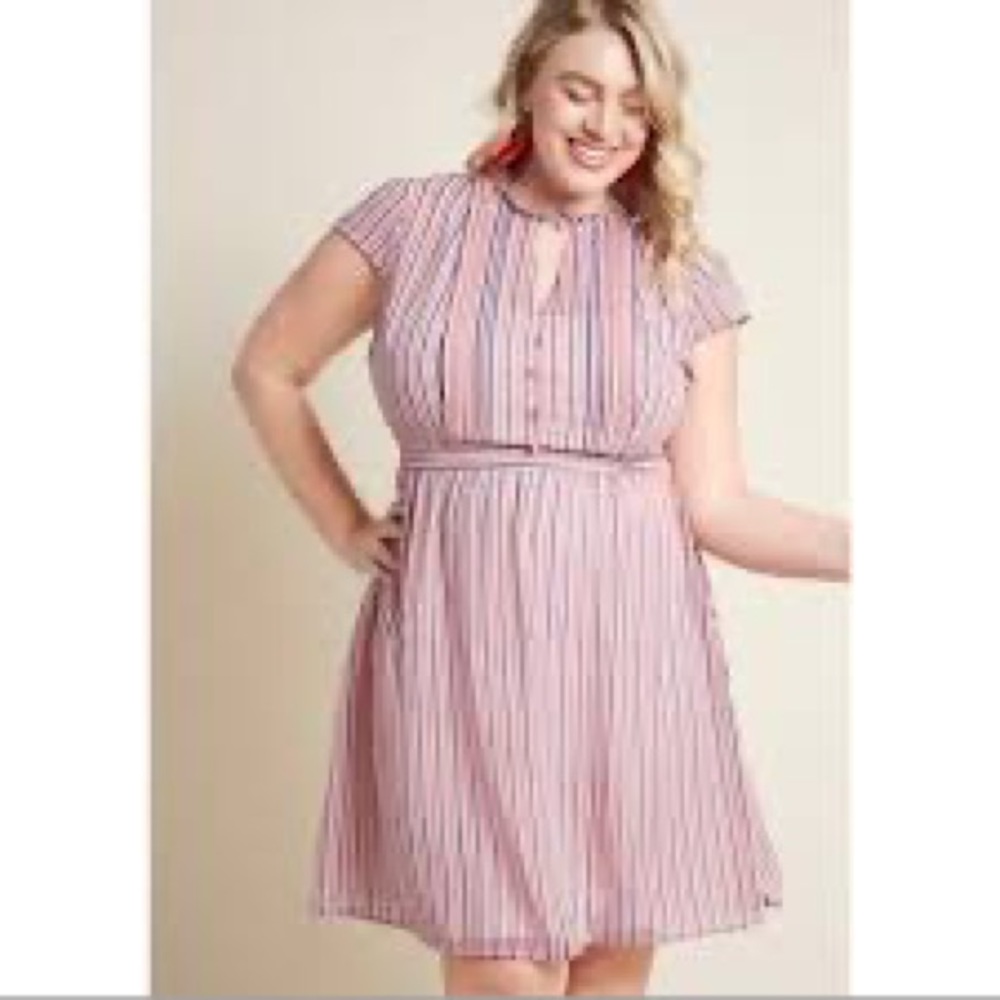 Red/White/Blue 🇺🇸 MODCLOTH Oh Say Can Museum A-Line Dress Sz 1X EUC